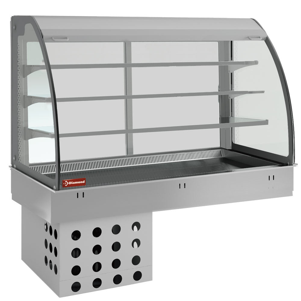 Mural cuve et vitrine réfrigérées ventilées - 4xGN - Diamond