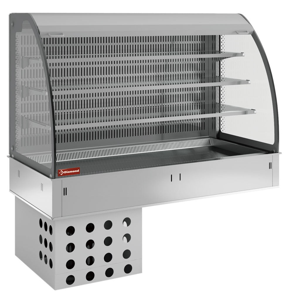 Mural top-vitrine réfrigéré-ventilé - 4x GN 1/1 - Diamond