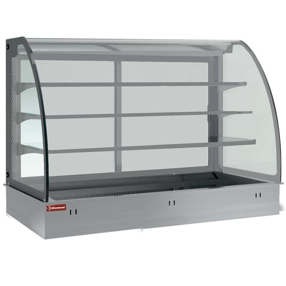 Elément vitrine 3 niv. ouvert ventilé 2xGN1/1 - Diamond