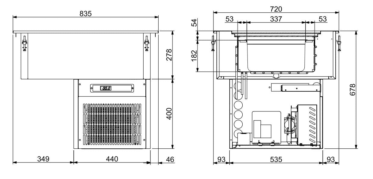 Drop-in bac à glace 4 835x720x678 mm 0.185 kW Combisteel - vue 2 - Cuve Réfrigérée Drop-In pro CHR - Cuistéo