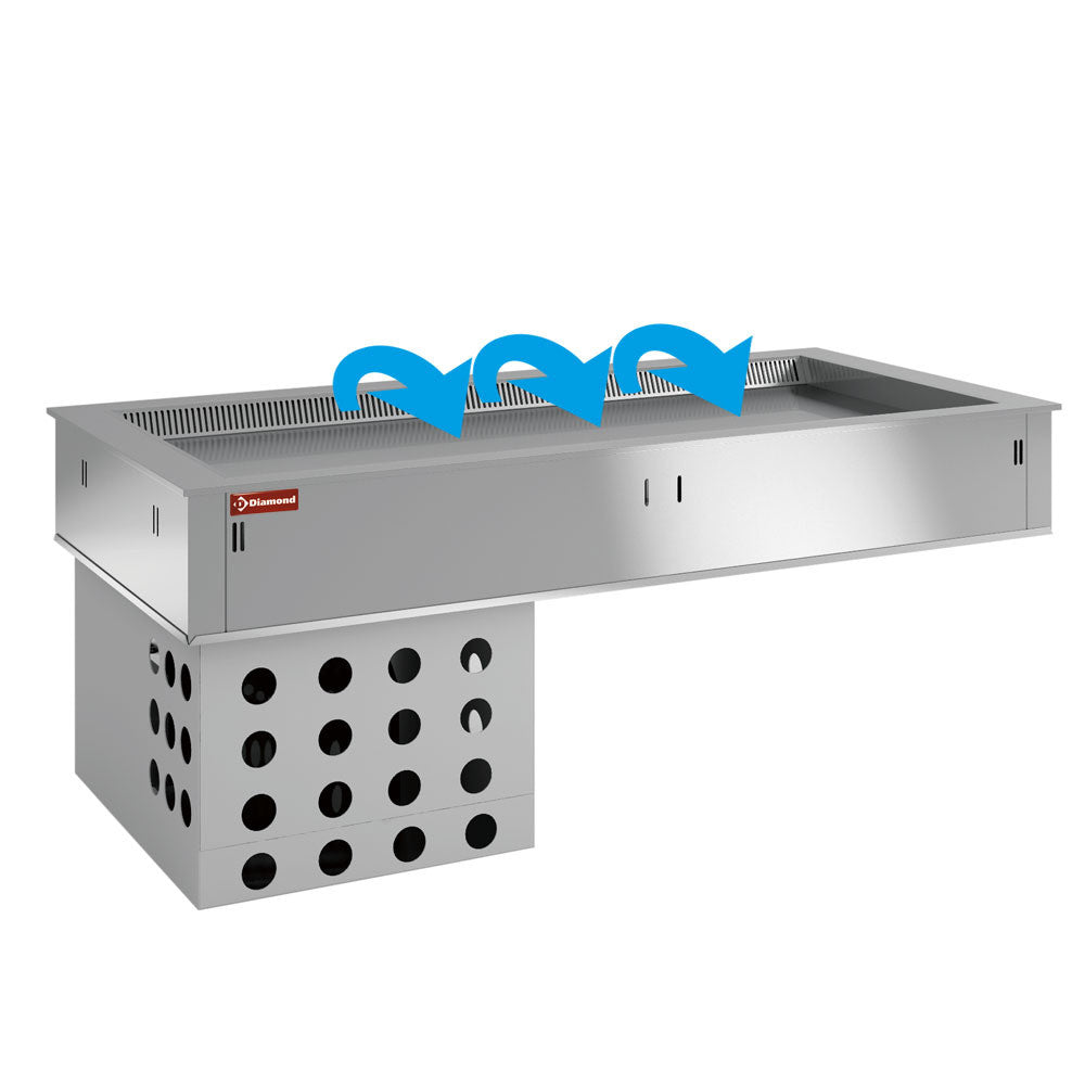 Elément top réfrigéré - ventilé - 3x GN 1/1 - Diamond