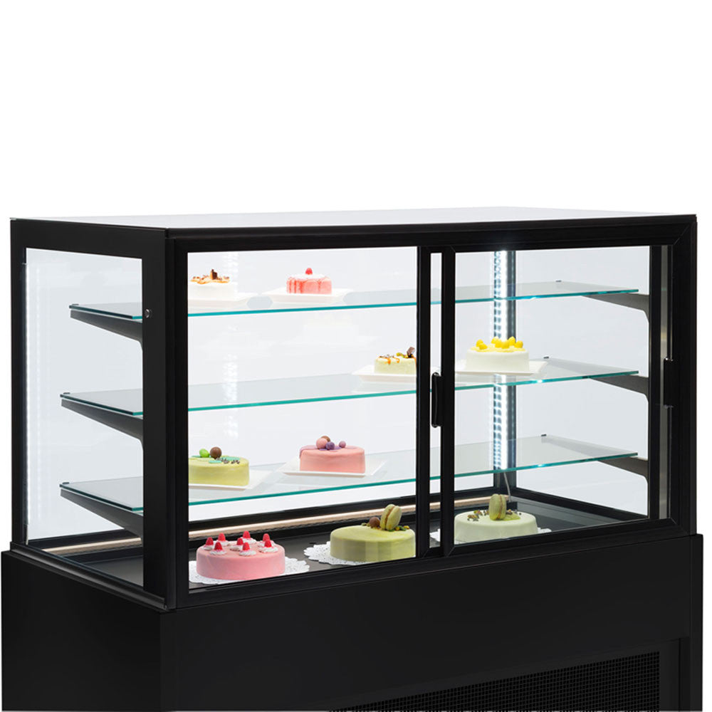 Comptoir vitrine panoramique ventilé 4 niveaux - Diamond