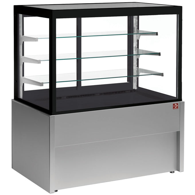 Comptoir vitrine pano. ventilé 4 niveaux gris - Diamond