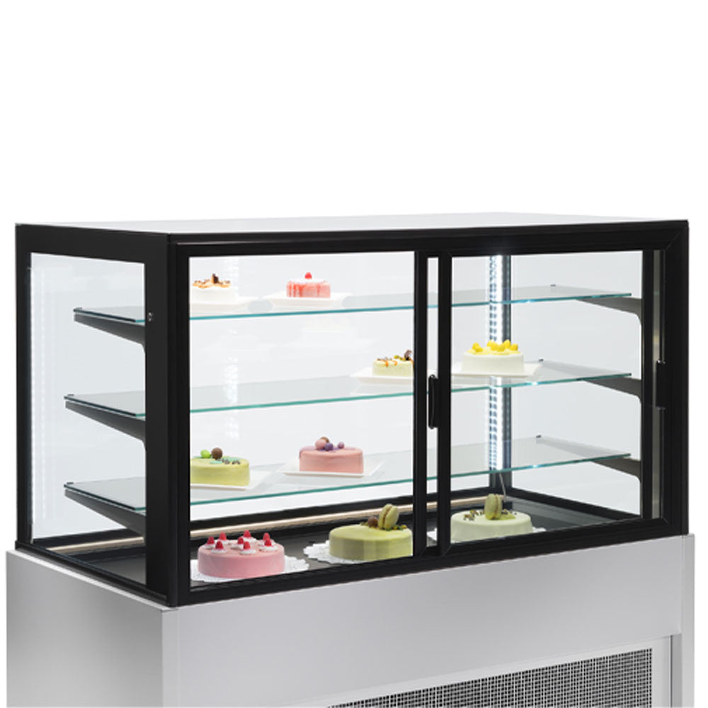 Comptoir vitrine pano. ventilé 4 niveaux gris - Diamond