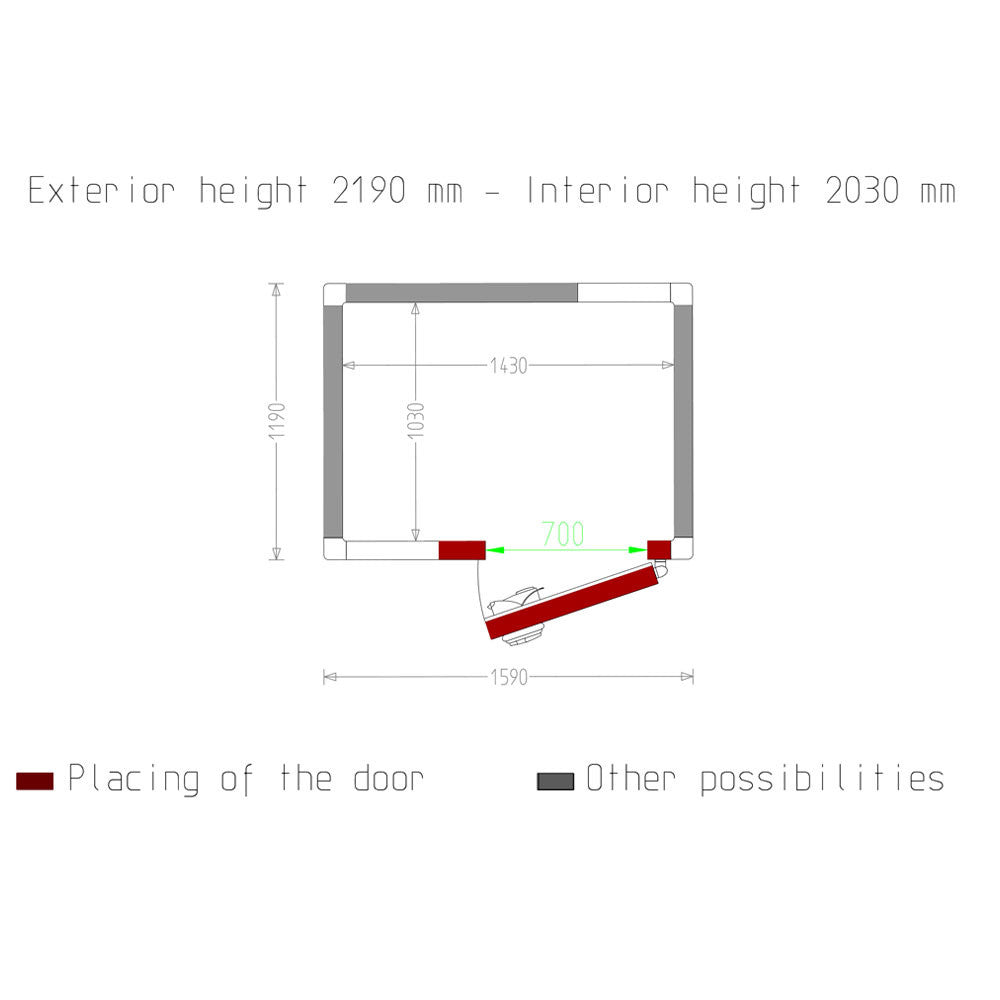 Chambre froide - 2.99 m³ - Diamond