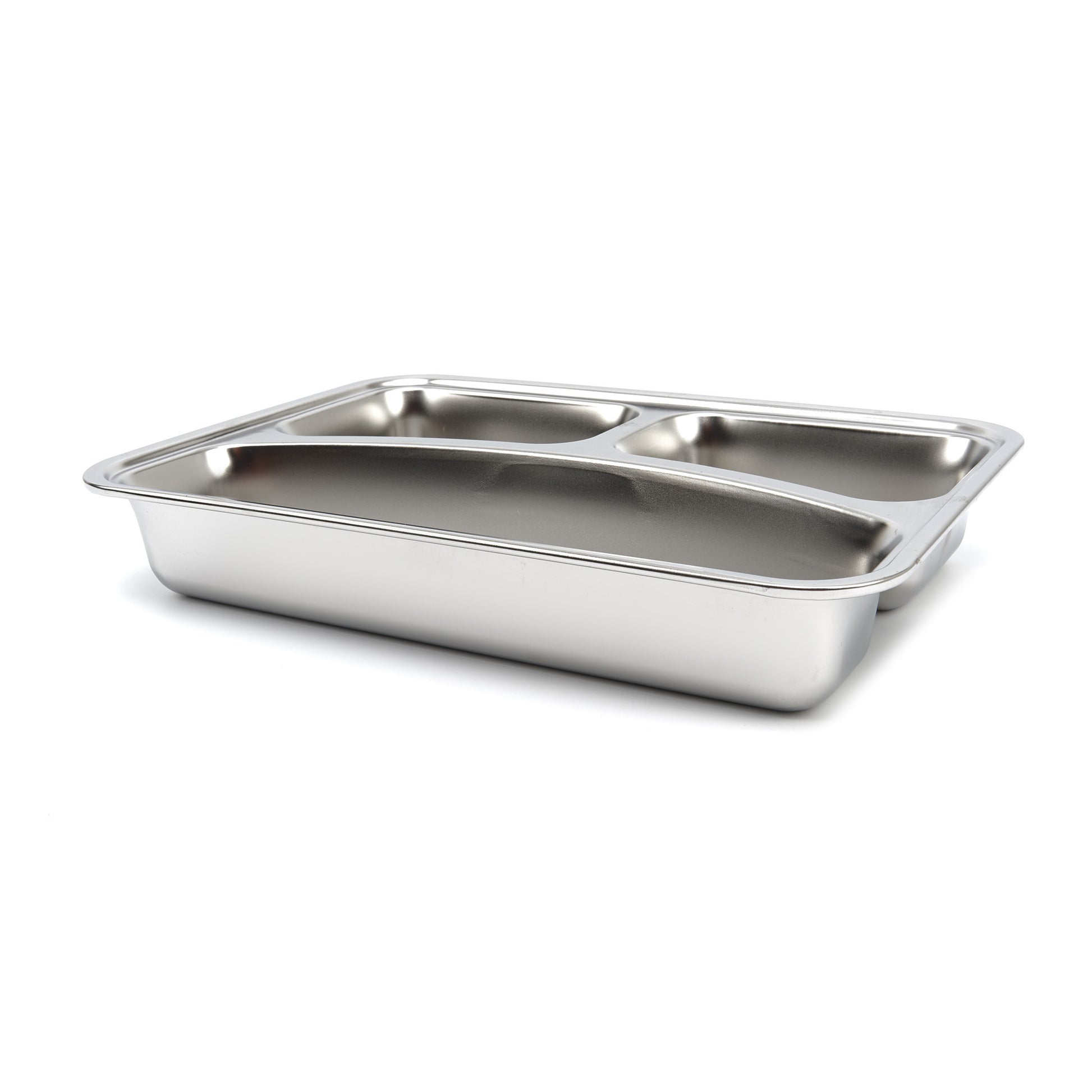 Assiette - 3 compartiments - Acier inoxydable - Compatible lave-vaisselle Maxima - vue 5 - Assiette spéciale pro CHR - Cuistéo