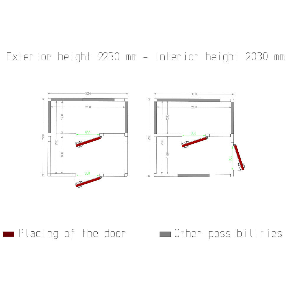 Chambre froide - 9.02 + 7.76 m³ - Diamond