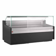 Comptoir vitrine neutre vitre basse avec réserve - Diamond