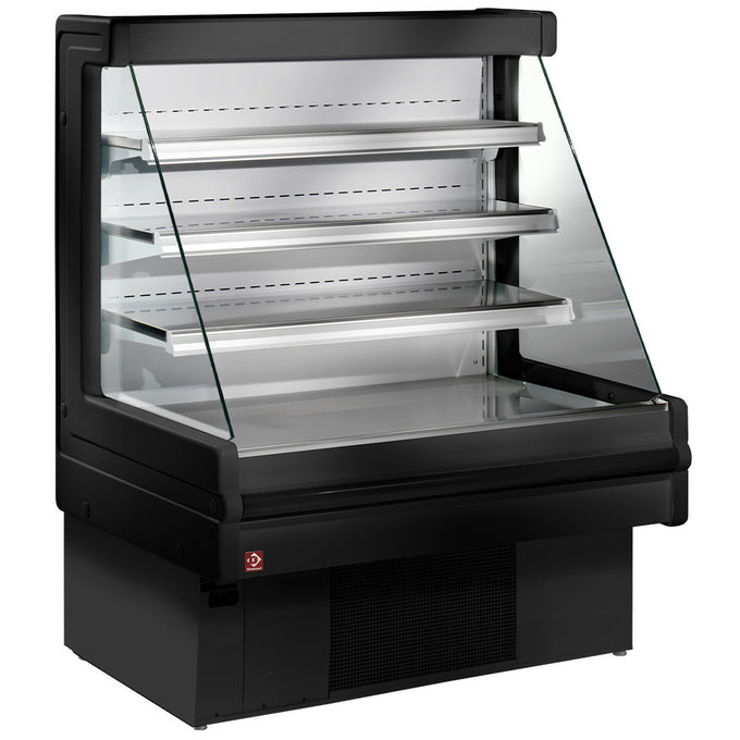 Vitrine réfrigérée libre service ventilé noir - Diamond
