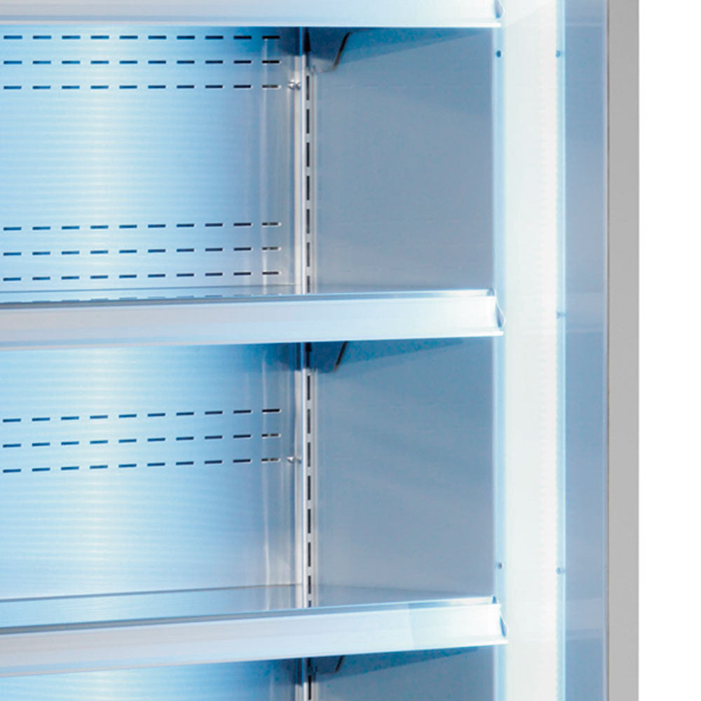 Armoire ventilée réfrigérée libre service avec portes coulissantes noir - Diamond