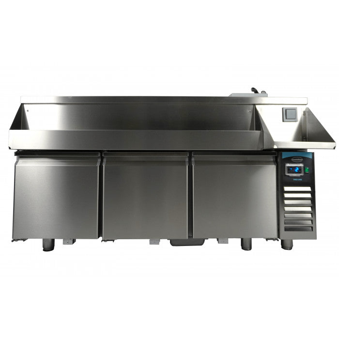 Table réfrigérée 3 portes avec bar à cocktails - Combisteel