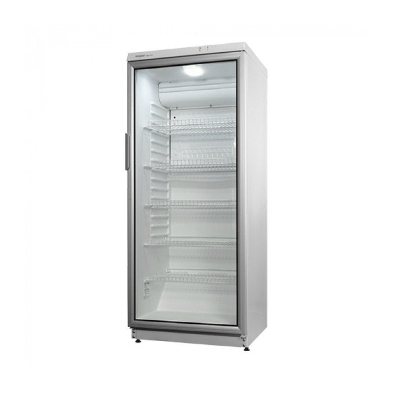 Réfrigérateur professionnel 290L avec porte vitrée dégivrage auto ventilation efficace - Exquisit