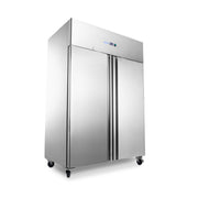 Réfrigérateur 1400 L - 6 étagères réglables 2/1 GN - sur roulettes inox 1480x830 mm 395 W Maxima - Réfrigération professionnel CHR - matériel cuisine pro - Cuistéo