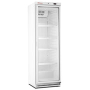 Armoire Frigorifique Vitrée Ventilée 400L Éclairage LED Classe B Design Blanc - Diamond
