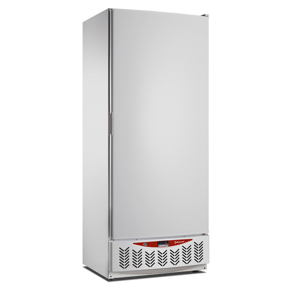 Frigo ventilé 525L GN2/1 + 600x400 blanc classe C dégivrage auto 4 grilles porte réversible - Diamond