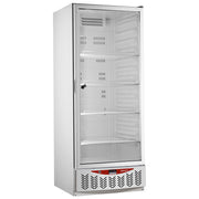 Frigo ventilé avec porte vitrée 525L compatible GN2/1+600x400 finition blanche classe B - Diamond