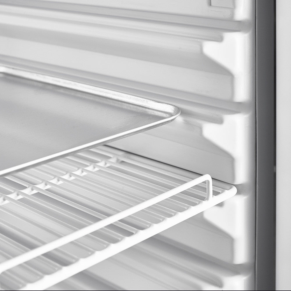 Frigo ventilé avec porte vitrée 525L compatible GN2/1+600x400 finition blanche classe B - Diamond