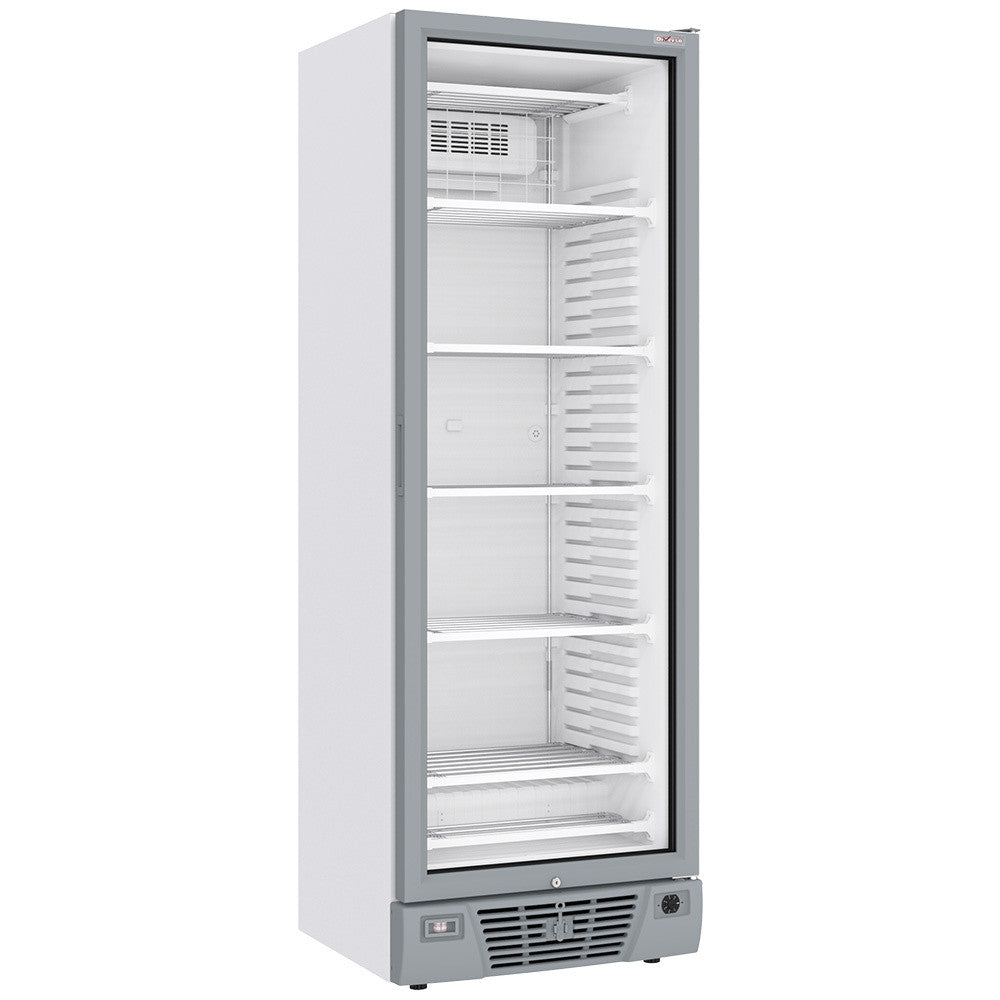Vitrine ventilée négative 382L - 5 niveaux fixes - Température -18° à -24° - Éclairage LED - Blanche - Diverso