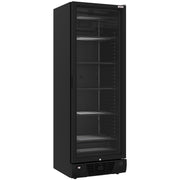 Vitrine ventilée négative 382L - 5 niveaux fixes - Design noir élégant - Température -18° à -24° - Diverso