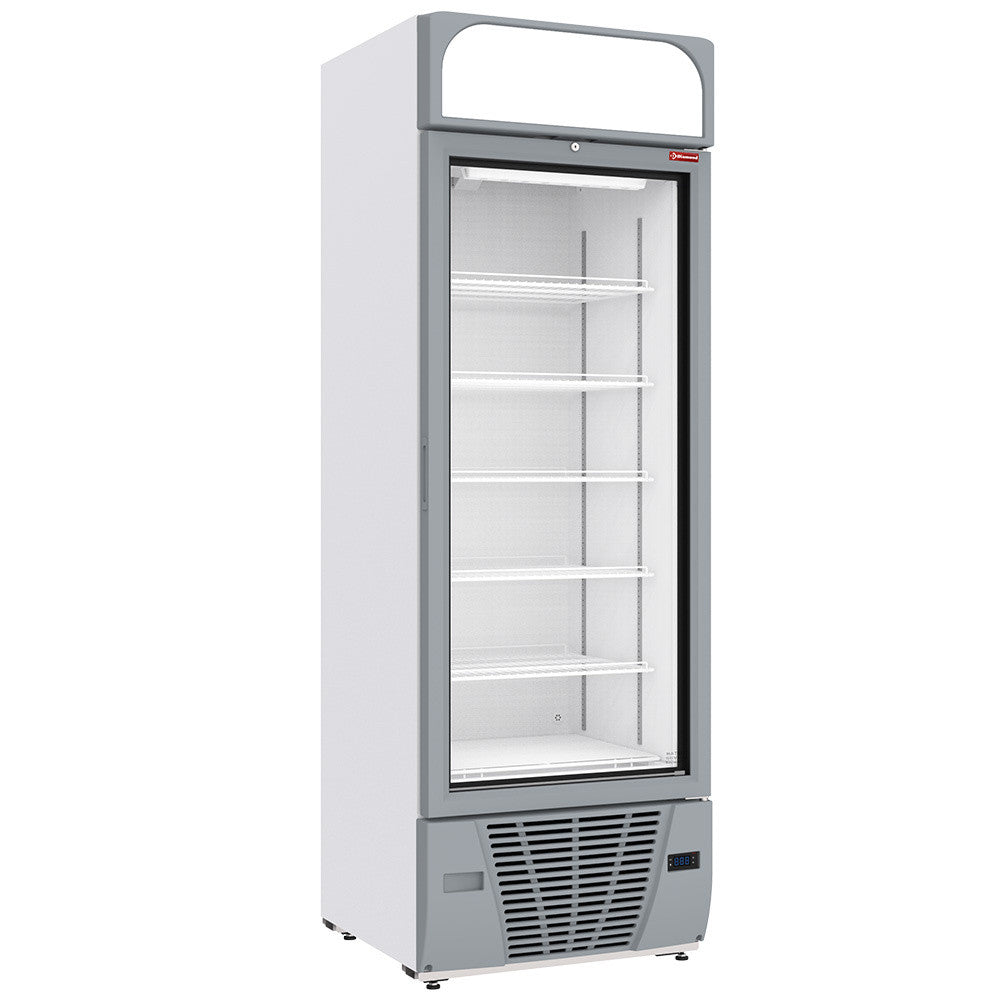 Vitrine ventilée négative 496L avec 6 niveaux éclairage LED caisson lumineux blanc - Diamond