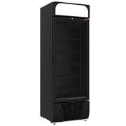 Vitrine ventilée négative 496L 6 niveaux fixes caisson lumineux noir - Classe C - Diamond