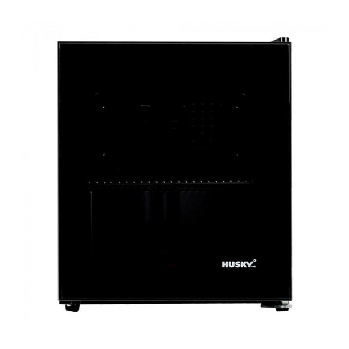 Mini Réfrigérateur 46 Litres avec Porte en Verre Double Paroi Dégivrage Automatique 40 dB - Husky