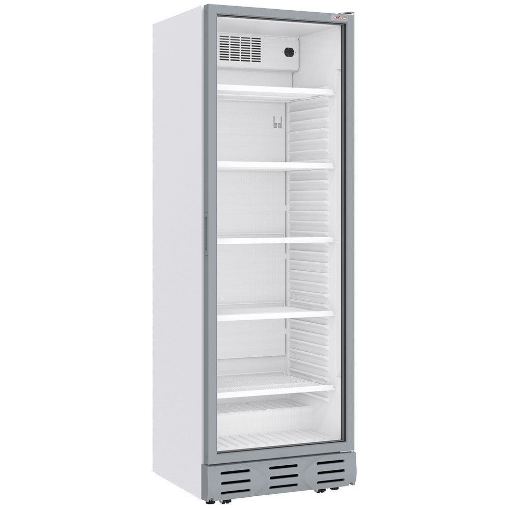 Vitrine ventilée positive 382 litres BLANCHE avec caisson lumineux - Diverso