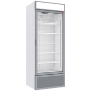 Vitrine ventilée positive 715 litres BLANCHE avec caisson lumineux - Diamond