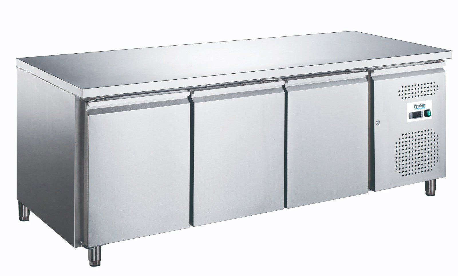 Table réfrigérée positive - 3 portes - 417L - 1795x700x850mm - -2/+8°C - Mec