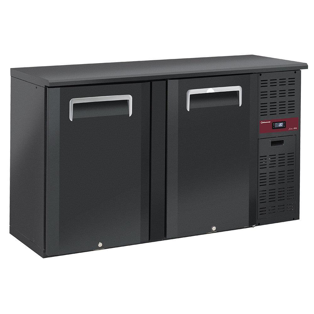 Refroidisseur de bouteilles 2 portes, 320 litres, pieds réglables - Diamond