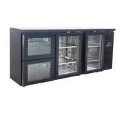 Arrière bar avec 2 portes vitrées et 2 tiroirs - Saro