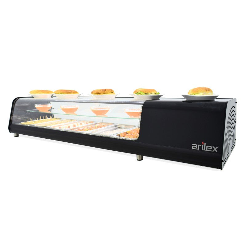 Vitrine réfrigérée - 6 plateaux GN1/3 - Pour tapas - Arilex