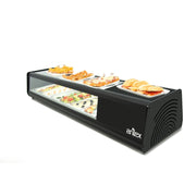 Vitrine réfrigérée - 4 GN1/3 - Couvercle - Couleur noire - Arilex