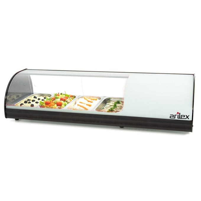 Vitrine réfrigérée - 4 GN1/3 - Pour tapas - Couleur blanche - Arilex