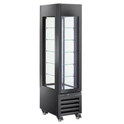 Vitrine "FULL vitrée" 260 Lt., 5 niveaux en verre, ventilée - ICE CREAM & PASTRY - NOIR - Diamond