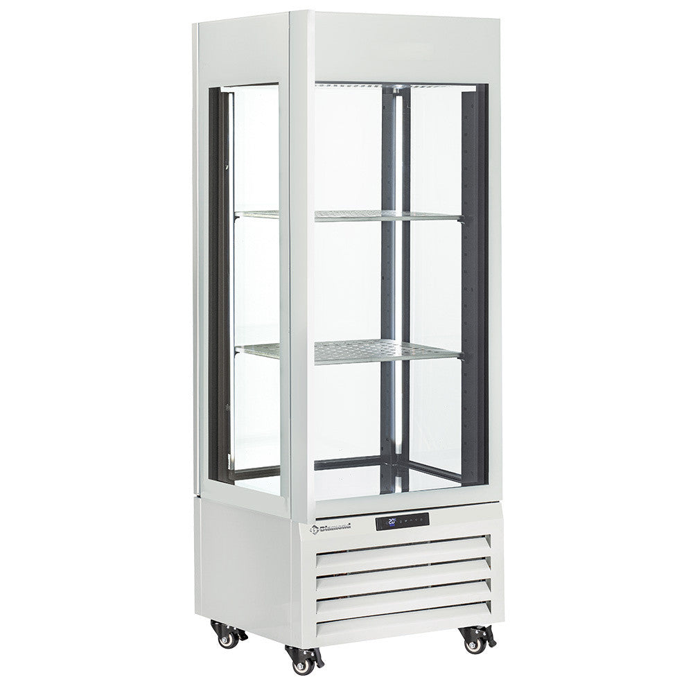 Vitrine "FULL vitrée" 440 Lt., 1 niveau + 2 étagères, ventilée - WINE - BLANC - Diamond