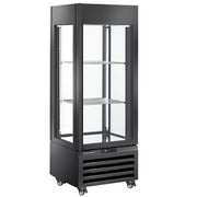 Vitrine "FULL vitrée" 440 Lt., 1 niveau + 2 étagères, ventilée - WINE - NOIR - Diamond