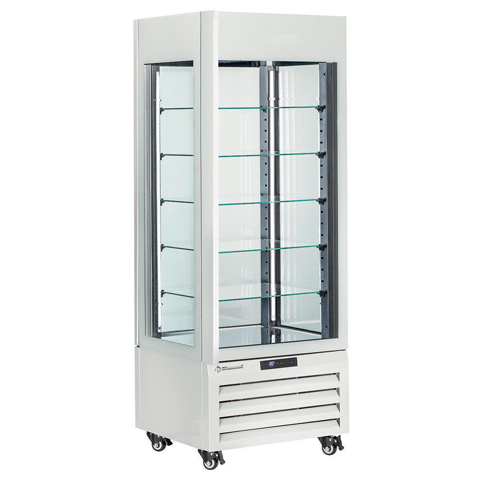Vitrine "FULL vitrée" 440 Lt., 5 niveaux en verre, ventilée - ICE CREAM & PASTRY - BLANC - Diamond