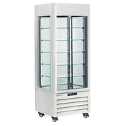 Vitrine "FULL vitrée" 440 Lt., 5 niveaux en verre, ventilée - ICE CREAM & PASTRY - BLANC - Diamond