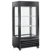 Vitrine "FULL vitrée" 600 Lt., 1 niveau + 2 étagères, ventilée - WINE - NOIR - Diamond
