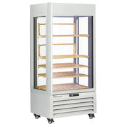 Vitrine "FULL vitrée" 600 Lt., 1 niveau + 4 étagères, ventilée - WINE - BLANC - Diamond