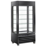 Vitrine "FULL vitrée" 600 Lt., 5 niveaux en verre, ventilée - ICE CREAM & PASTRY - NOIR - Diamond