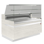 Comptoir vitrine réfrigéré en GN blanc - Diamond