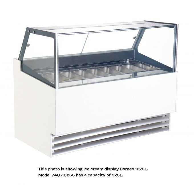Vitrine à glace Phuket 9x5l - L 1260 x P 880 x H 1300 mm - Combisteel