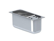 Drop-in évier à glace 110x270x145 mm Combisteel - Accessoires Vitrine à Glace professionnel CHR - matériel cuisine pro - Cuistéo