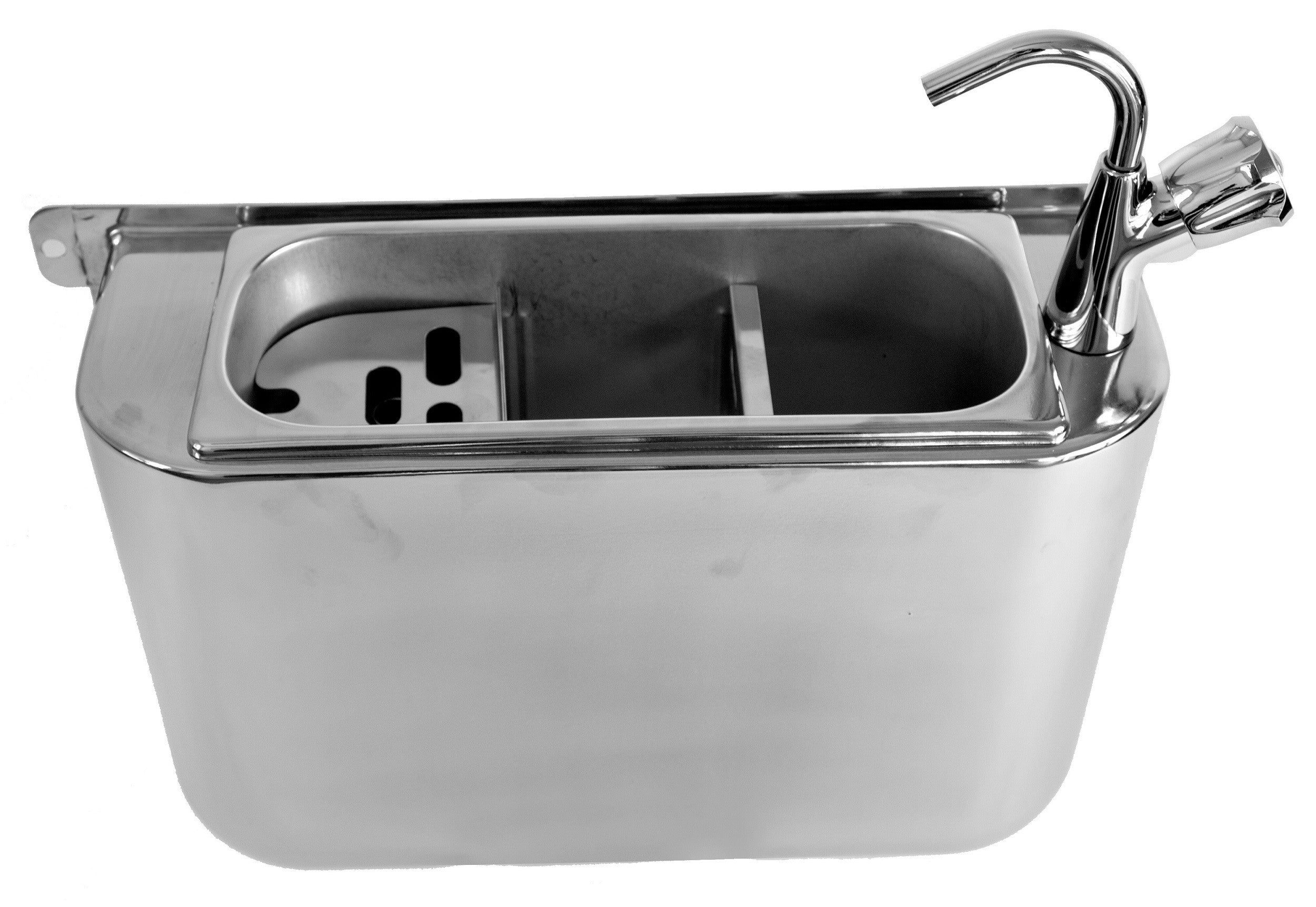 Evier pour cuillère à glace avec robinet 410x120x270 mm Combisteel - Accessoires Vitrine à Glace professionnel CHR - matériel cuisine pro - Cuistéo