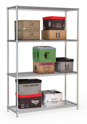 Étagères 4 niveaux 1200 démontable inox 1200x450x1800 mm 250 L Combisteel - vue 2 - Rayonnage de Chambre Froide pro CHR - Cuistéo
