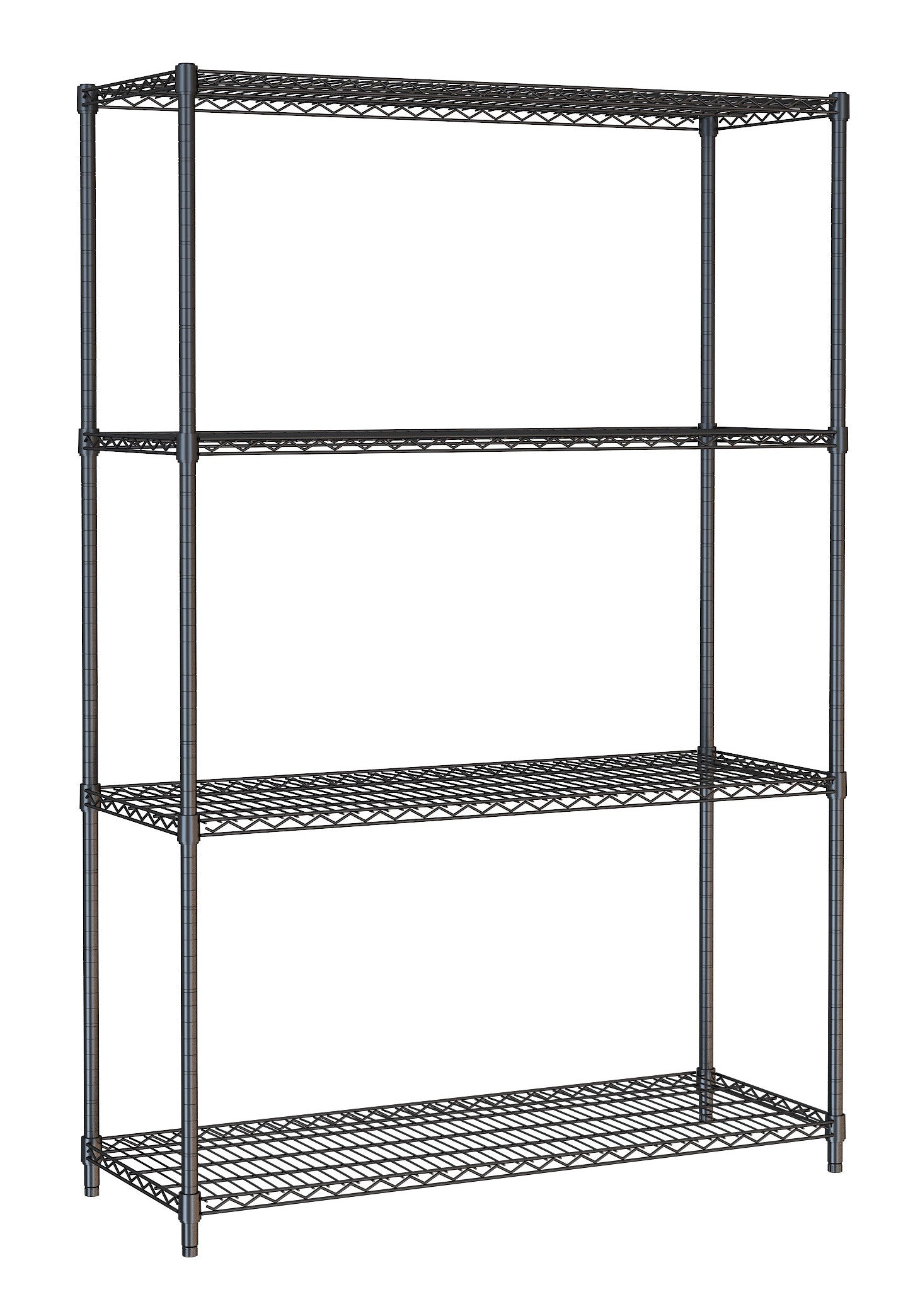 Étagères 4 niveaux 1200 noir démontable inox 1200x450x1800 mm 250 L Combisteel - Rayonnage de Chambre Froide professionnel CHR - matériel cuisine pro - Cuistéo