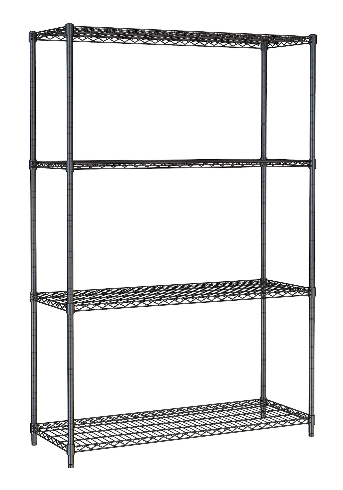Étagères 4 niveaux 1200 noir démontable inox 1200x450x1800 mm 250 L Combisteel - Rayonnage de Chambre Froide professionnel CHR - matériel cuisine pro - Cuistéo