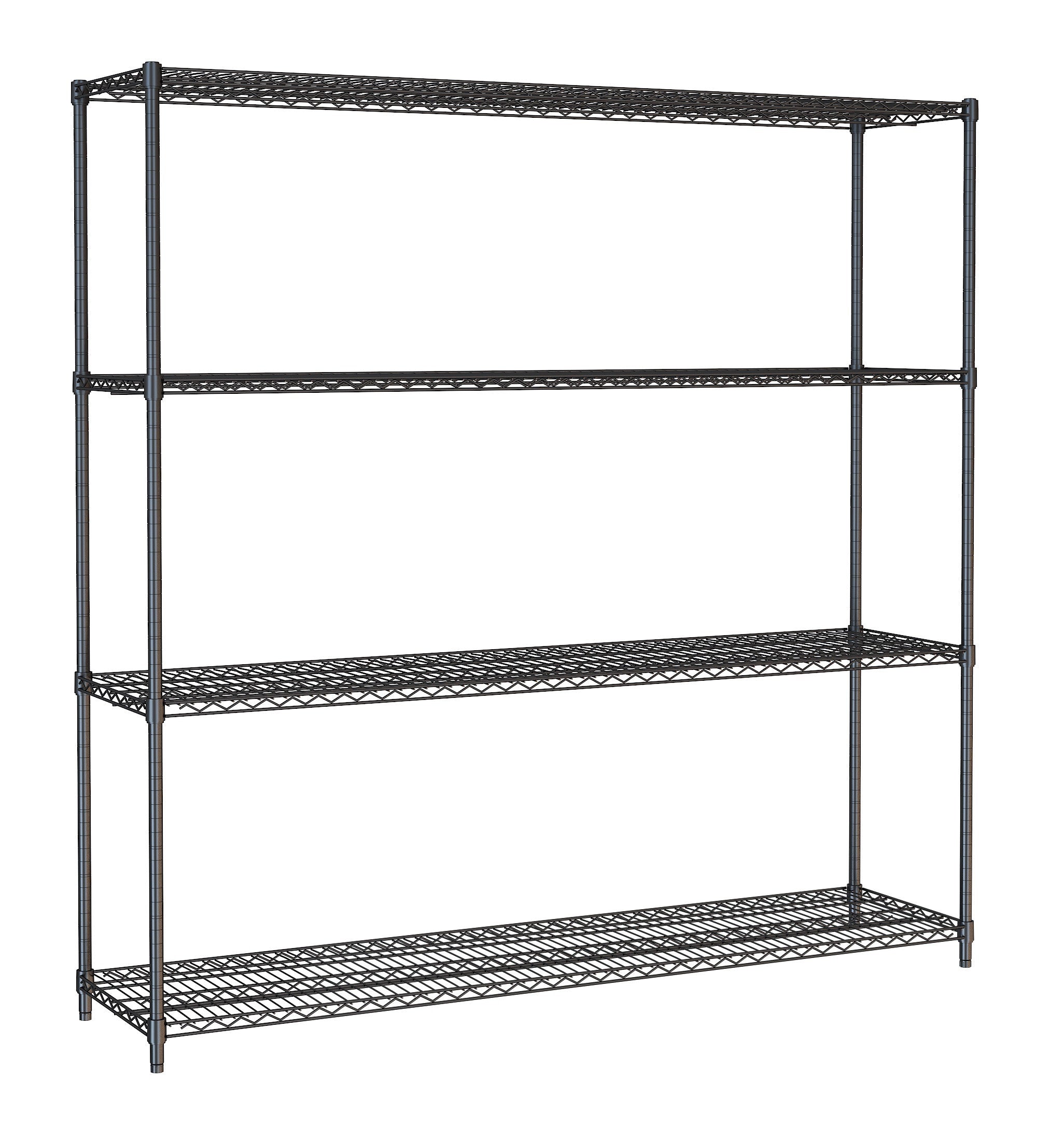 Étagères 4 niveaux 1800 noir démontable inox 1800x450x1800 mm 250 L Combisteel - Rayonnage de Chambre Froide professionnel CHR - matériel cuisine pro - Cuistéo